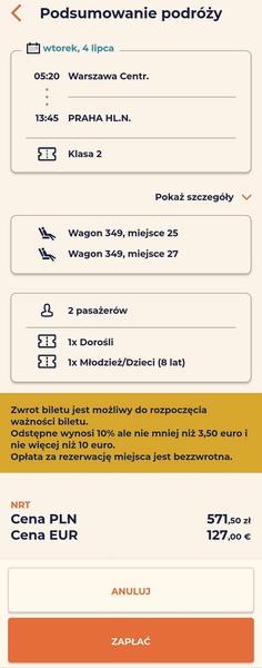 Zakup biletów PKP