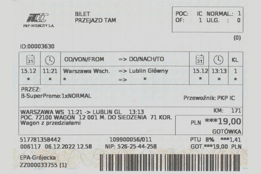 Bilety PKP