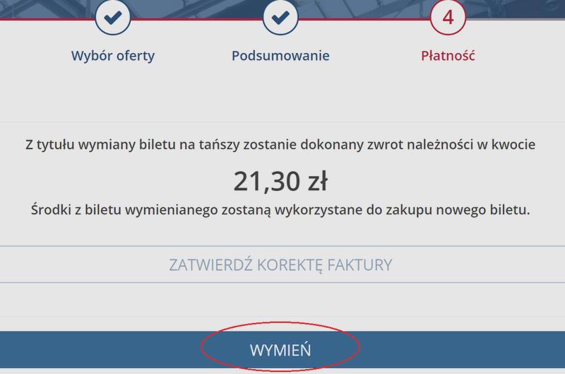 Procedura zwrotu biletu